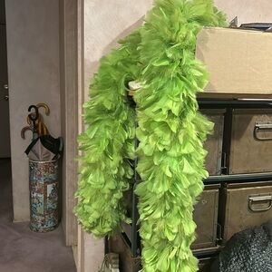 Green feather boa